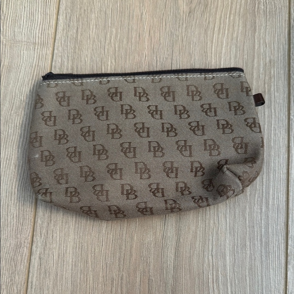 Dooney & Bourke Tan Monogram Cosmetic Pouch